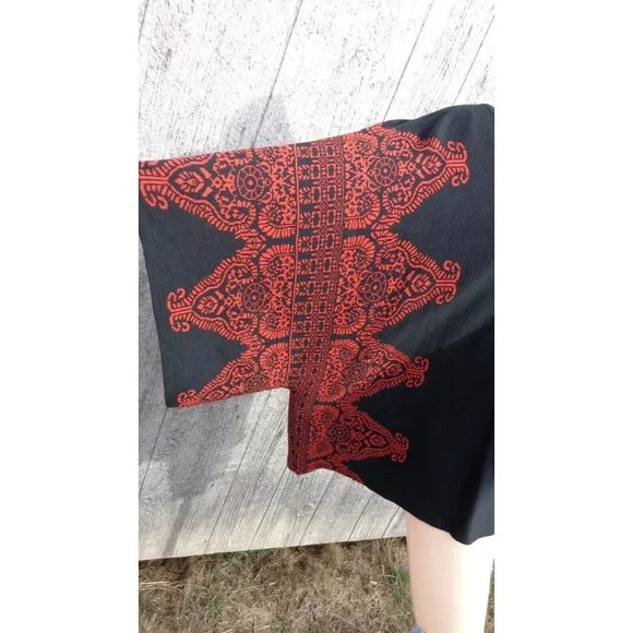 John Mark Rust Black Pullover Poncho W Extra Scarf Platinum 2X 3X NWT $129 - Picture 7 of 13